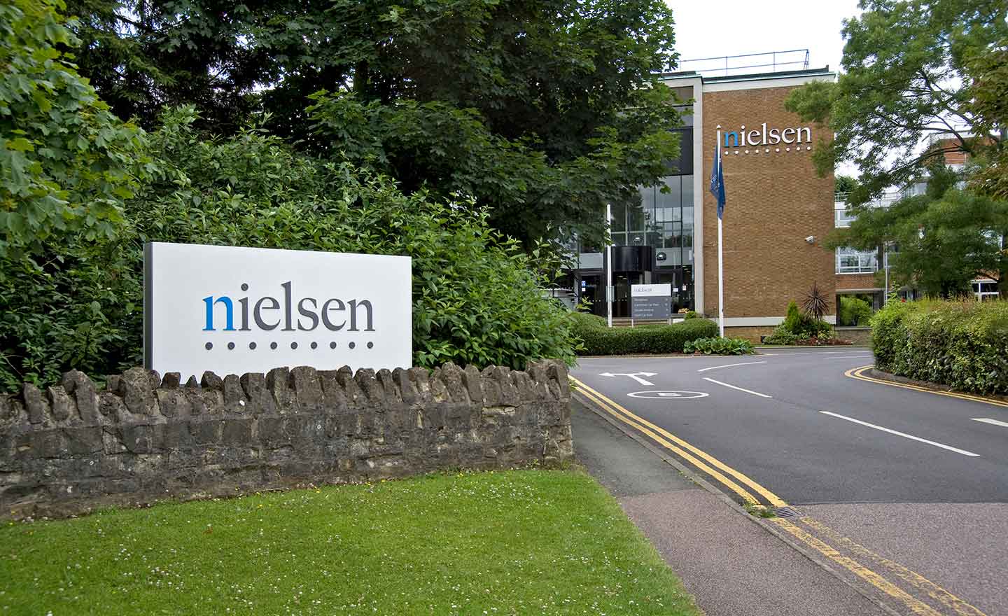 Nielsen Campus Exterior Signage
