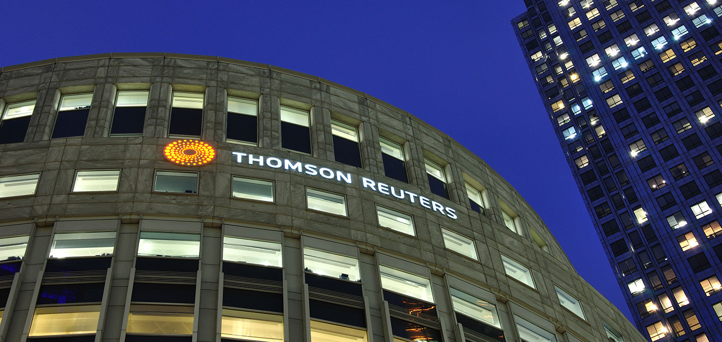 Thomson Reuters Skyline Sign
