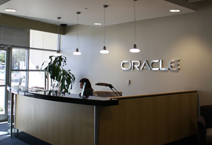 Oracle Reception Wall Signage